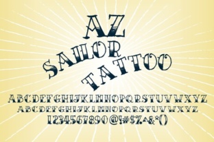 AZ Sailor Tattoo: A Serif Font for Editorial Charm