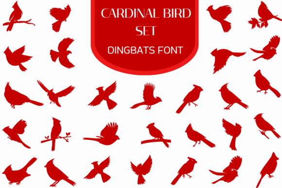 Cardinal Bird Set: A Unique Dingbats Font for Web Design