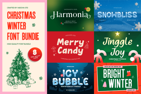 Christmas Winter Bundle Font for Festive Campaigns
