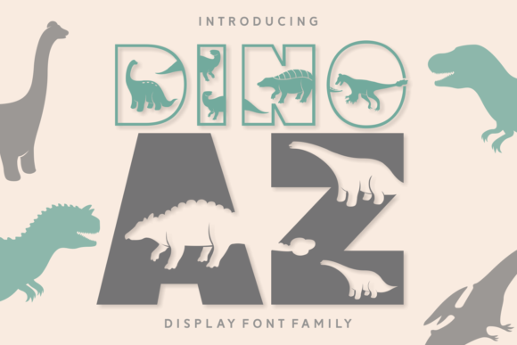 Dino Az: A Playful Decorative Font for Branding