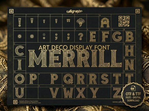 Merrill: A Premium Art Deco Typeface for Luxury Branding