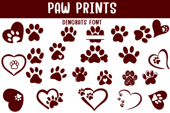 Paw Prints: A Playful Dingbats Font for Web Design