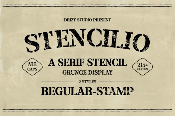 Stencilio: A Serif Stencil Font for Editorial Design