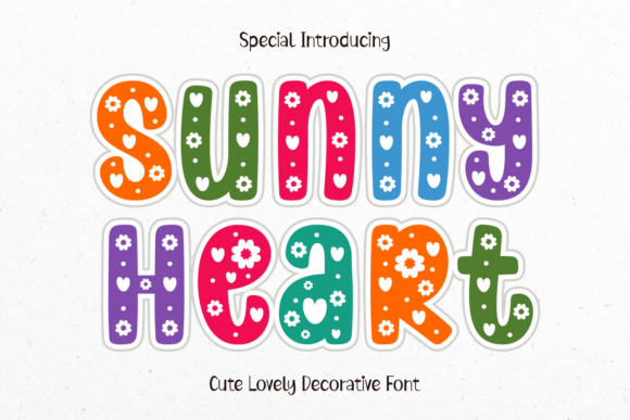 Sunny Heart: A Playful Decorative Font for Web Headers