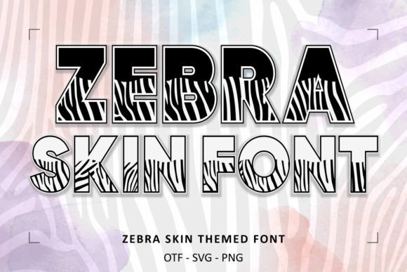 Zebra Skin Typeface: Bold Branding for Safari Themes